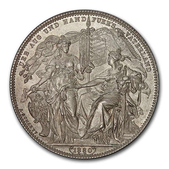 1880 Austria Franz Joseph I Silver 2 Florin MS-66 PCGS 1880 Austria Franz Joseph I Silver 2 Florin MS-66 PCGS